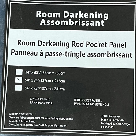 Black Out Curtains (single panel) - Picture 3 of 3